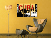 Ročno poslikano slikarstvo POP Art Cuba 3 kosi cuba | različne velikosti